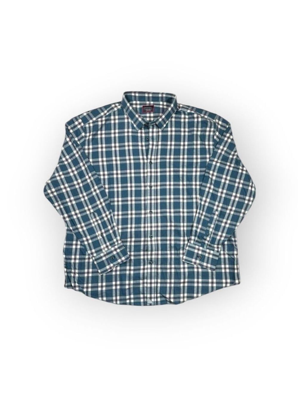 UNTUCKit Plaid Button Down Shirt Teal Blue 3XL